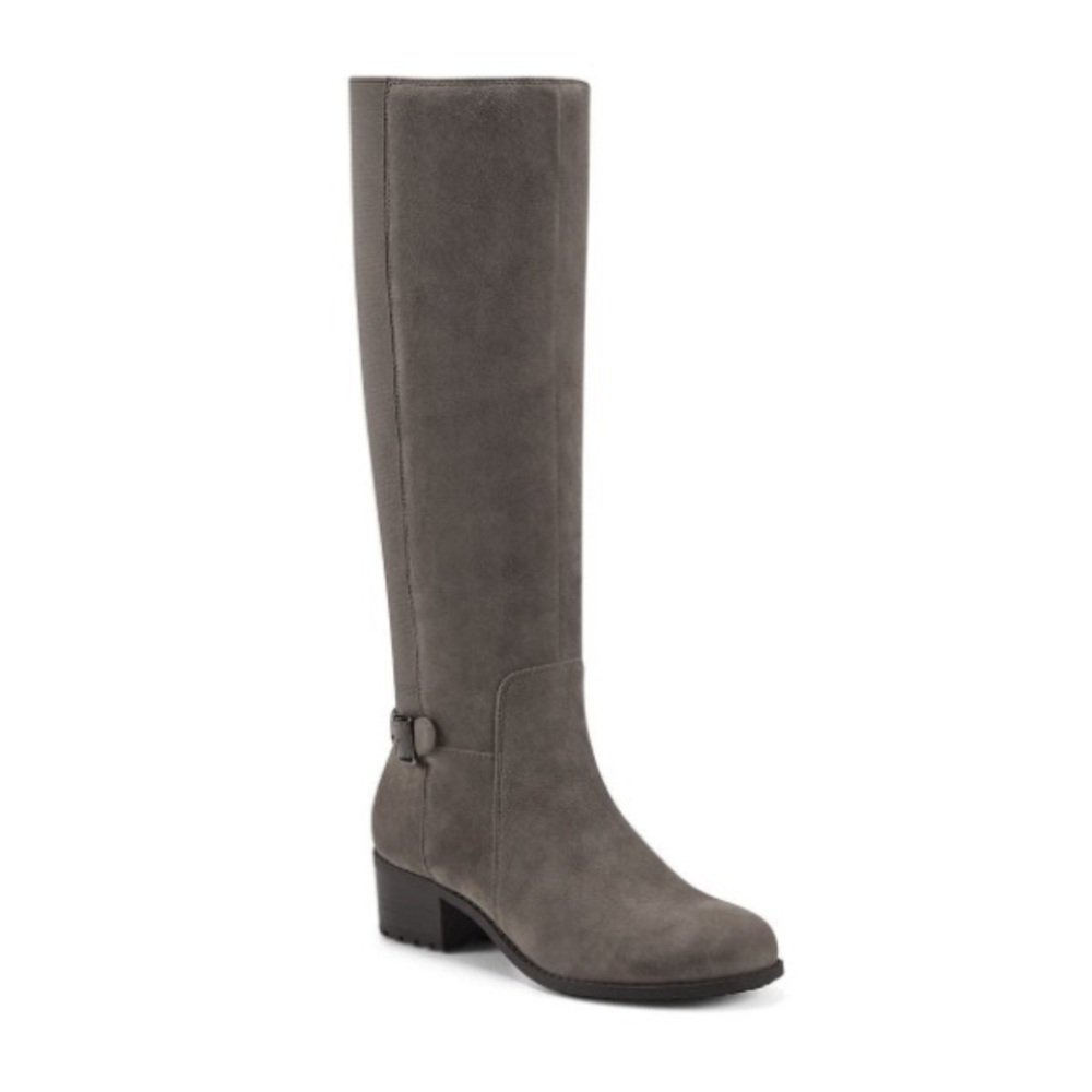 Easy Spirit Chaza Womens Boot BM US Dark TaupeSuede, Women's, Size:6.5, Brown